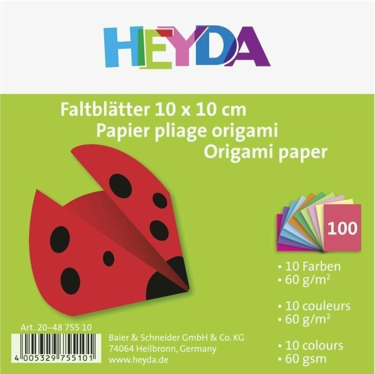 Kniha Origami papír 100ks mix barev