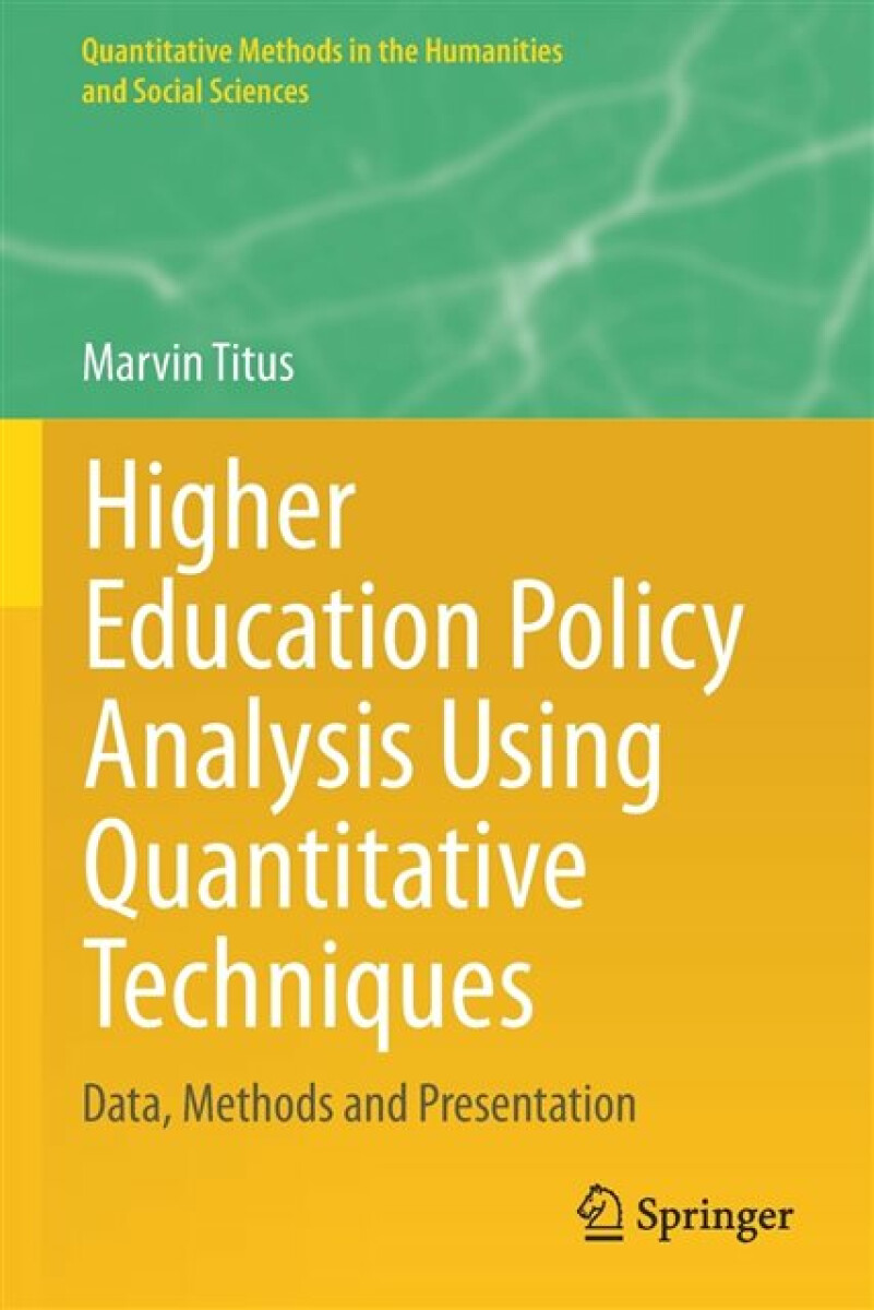 Kniha Higher Education Policy Analysis Using Quantitative Techniques
