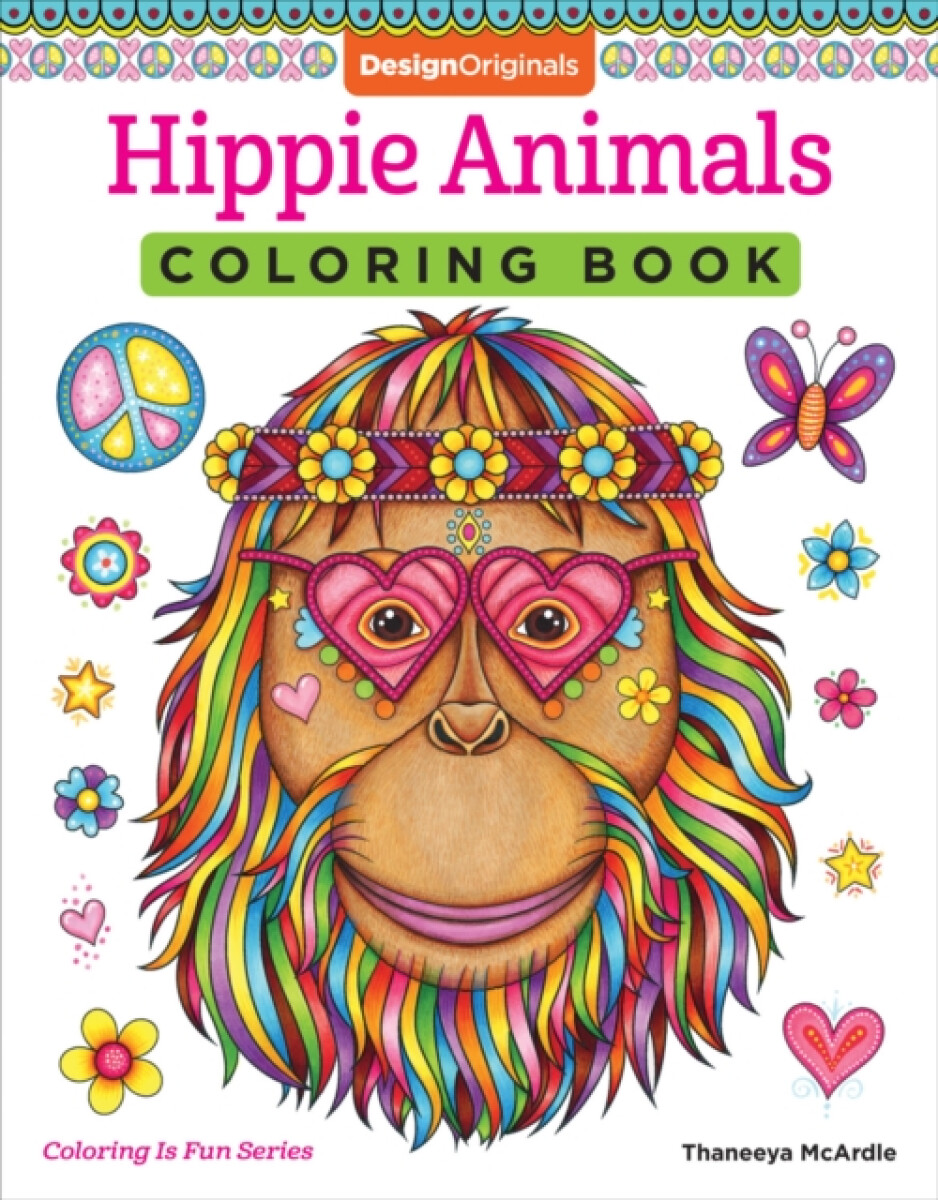 Kniha Hippie Animals Coloring Book