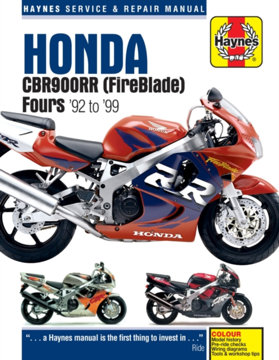 Kniha Honda CBR900RR FireBlade (92 - 99) Haynes Repair Manual