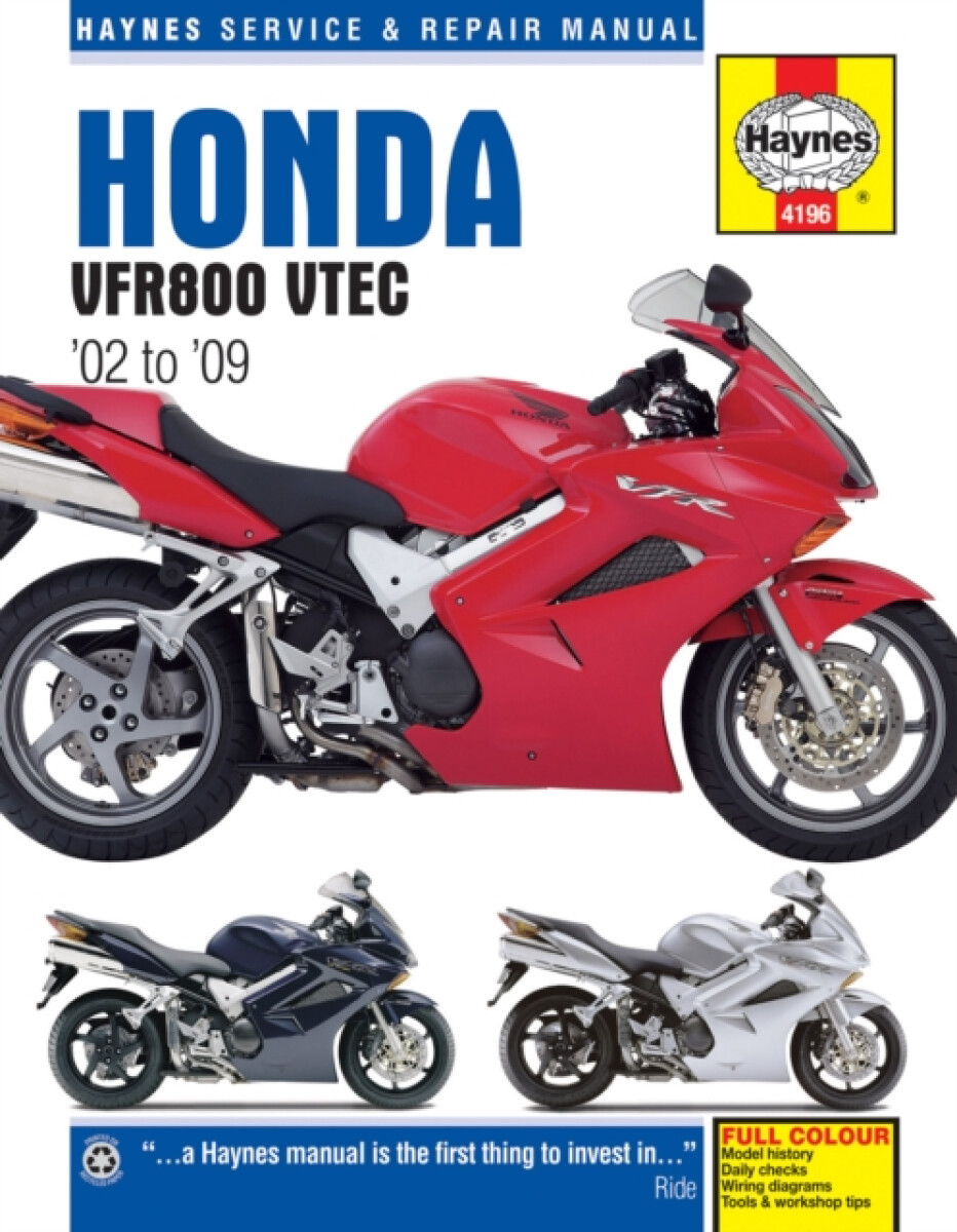 Kniha Honda VFR V-Tec V-Fours (02 - 09) Haynes Repair Manual