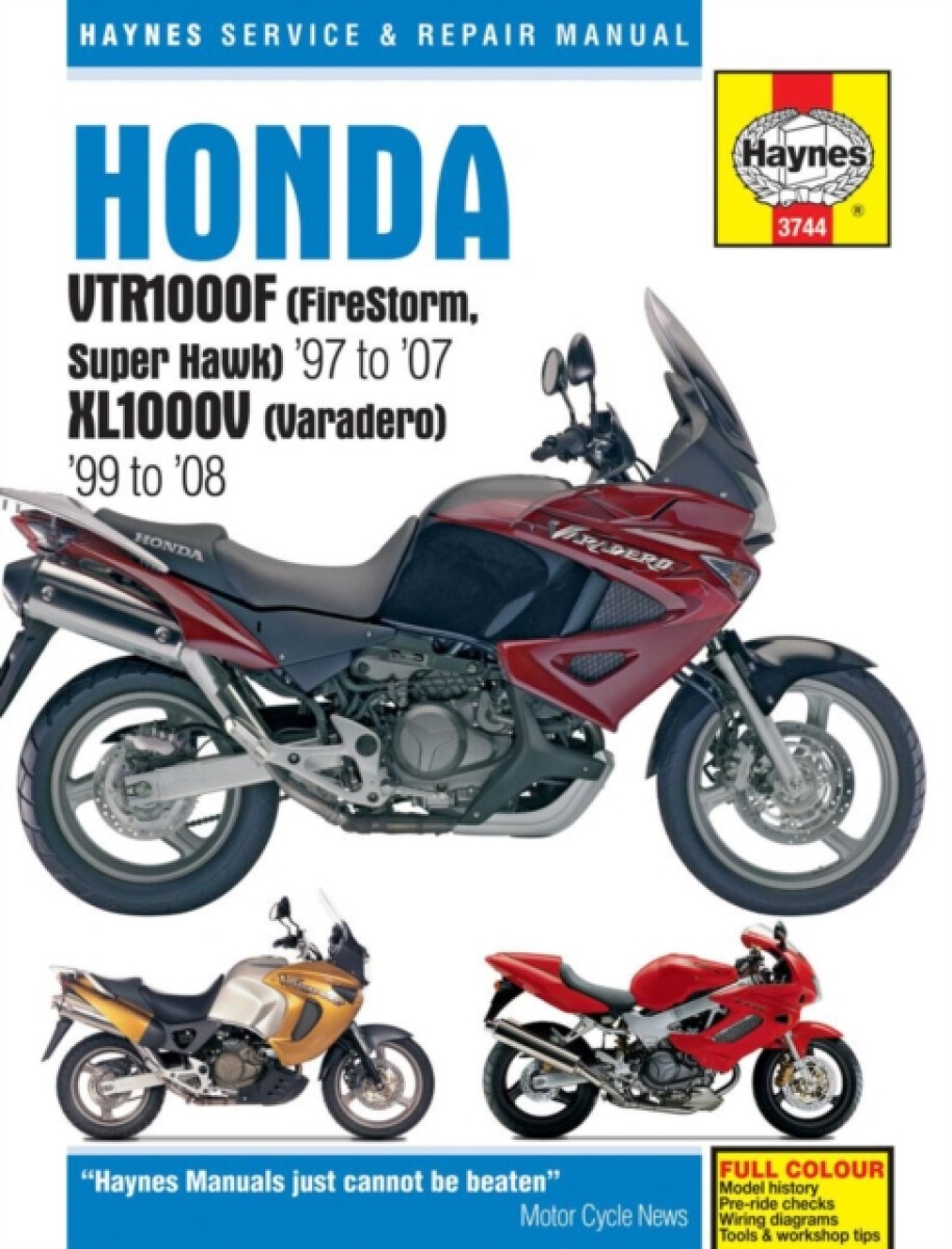 Kniha Honda VTR1000F (FireStorm, Super Hawk) (97 - 07) a XL1000V (Varadero) (99 - 08) Haynes Repair Manual