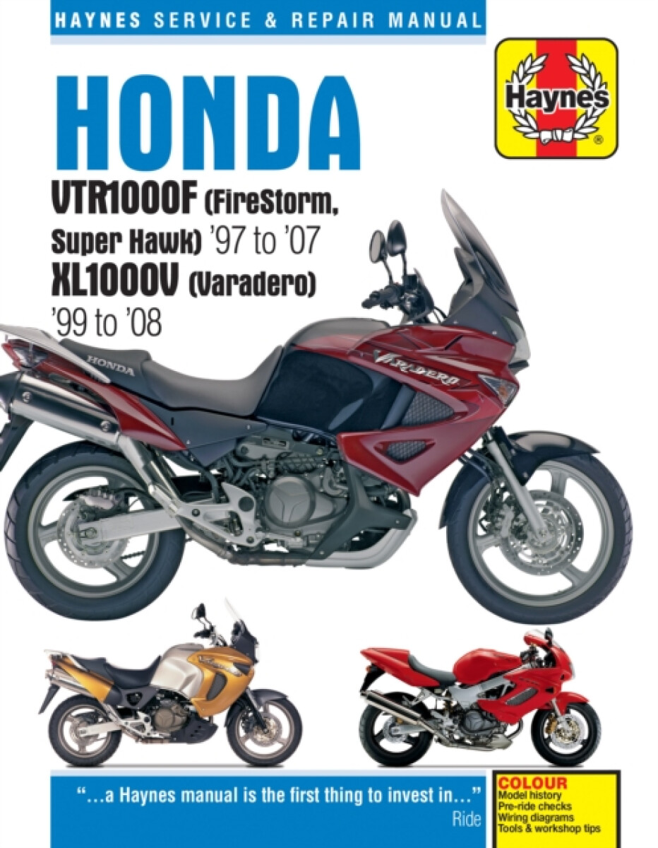 Kniha Honda VTR1000F (FireStorm, Super Hawk) (97 - 07) a XL1000V (Varadero) (99 - 08) Haynes Repair Manual