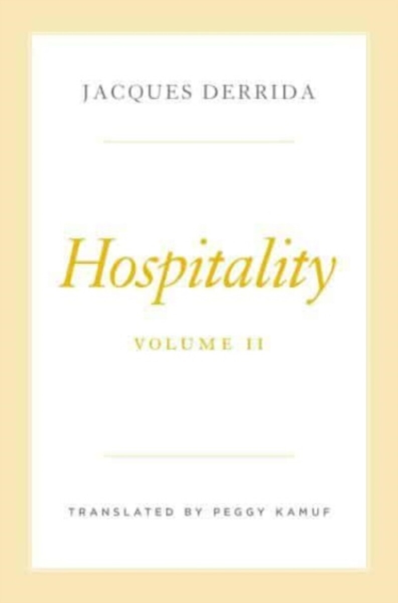 Kniha Hospitality, Volume II