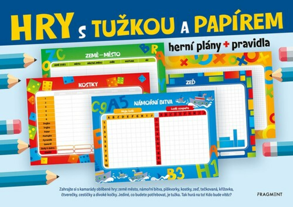 Kniha Hry s tužkou a papírem - herní plány + pravidla