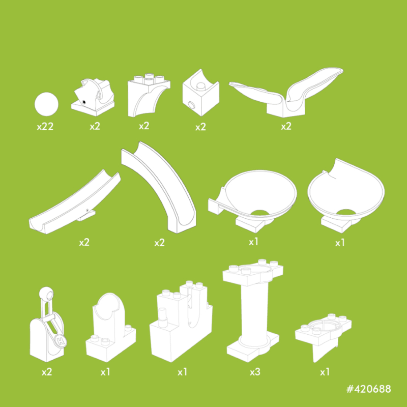 HUBELINO KIGA Kuličková dráha – Rozšíření 44 ks