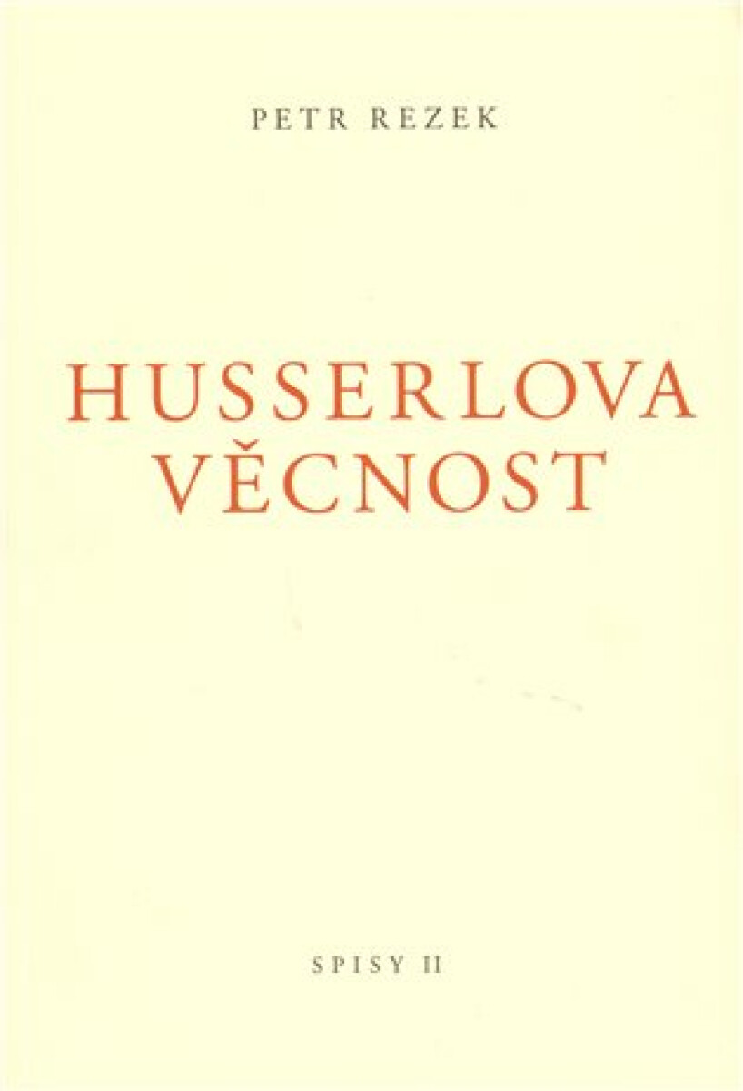 Kniha Husserlova věcnost