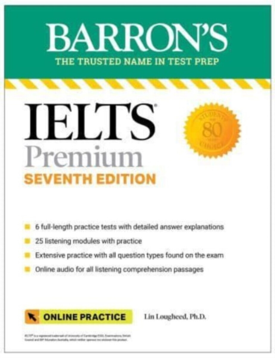 Kniha IELTS Premium: 6 Practice Tests + Comprehensive Review + Online Audio, Seventh Edition