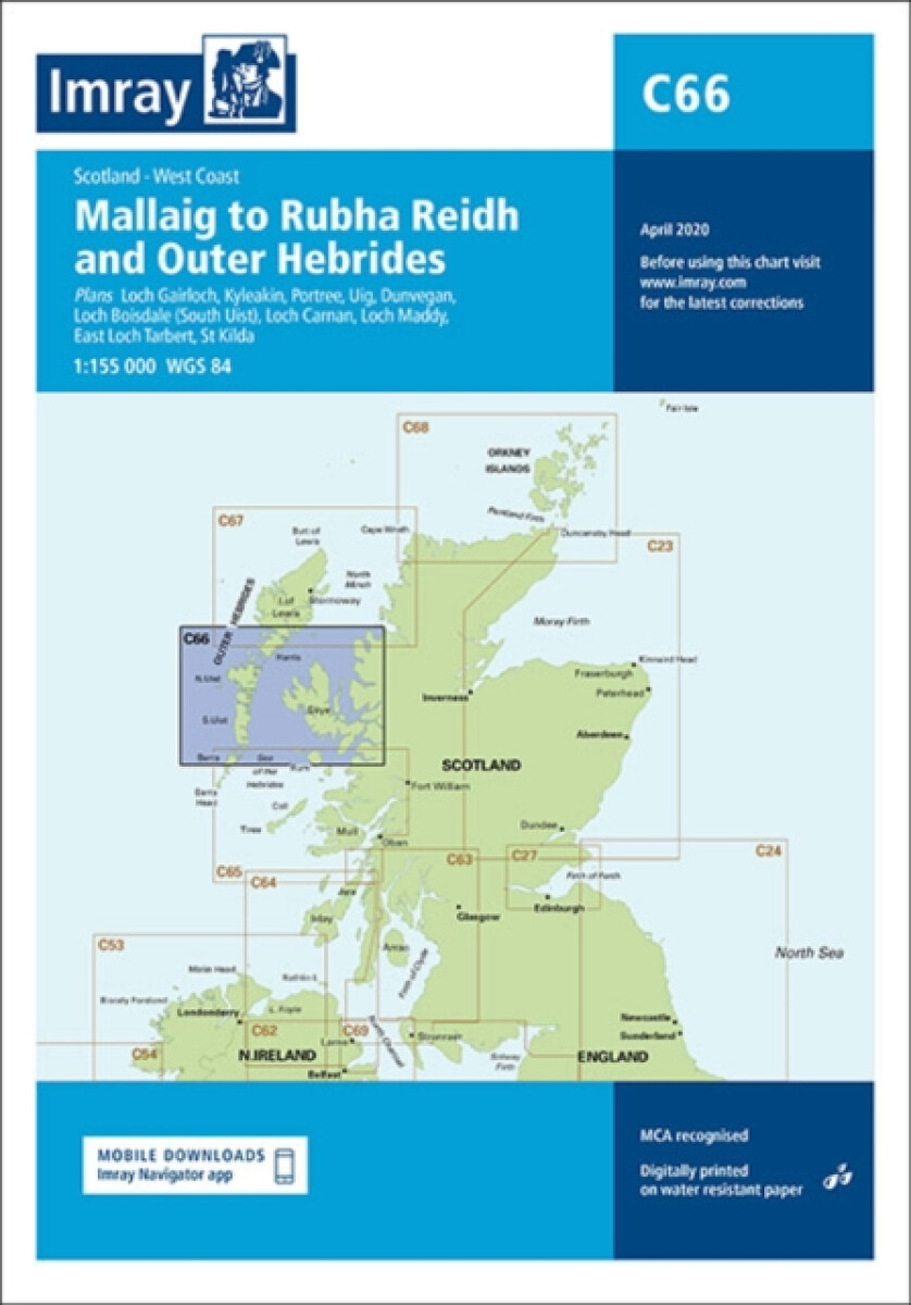 C66 Mallaig to Rudha Reidh and Outer Hebrides - Imray C Series