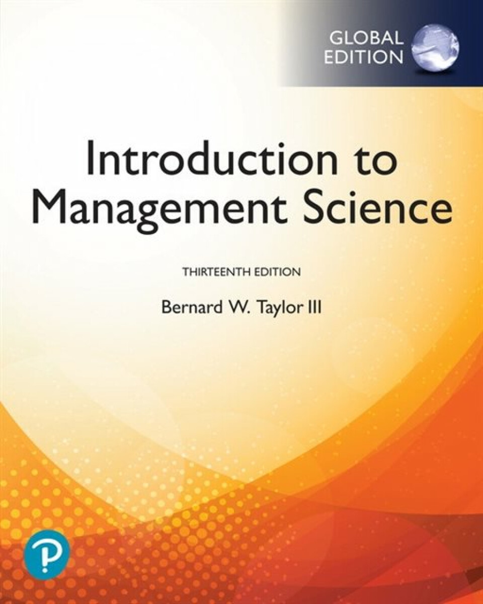 Kniha Introduction to Management Science, Global Edition