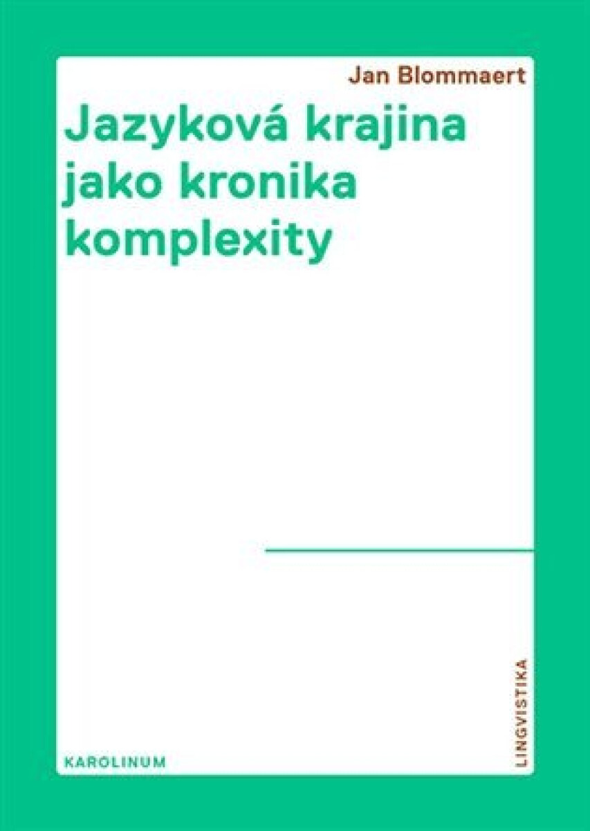 Kniha Jazyková krajina jako kronika komplexity