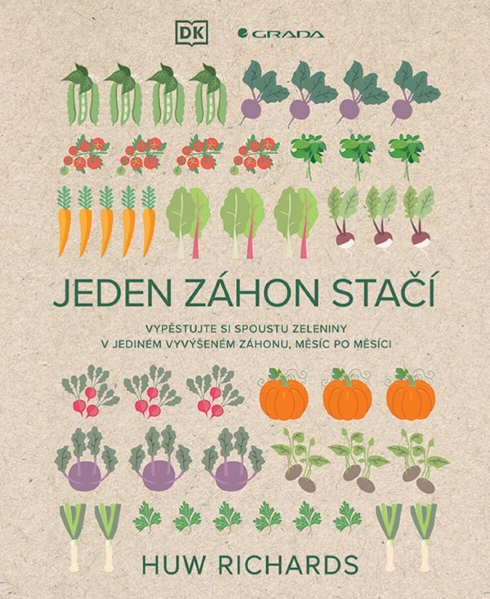 Kniha Jeden záhon stačí - Vypěstujte si spoustu zeleniny v jediném záhonu, měsíc po měsíci
