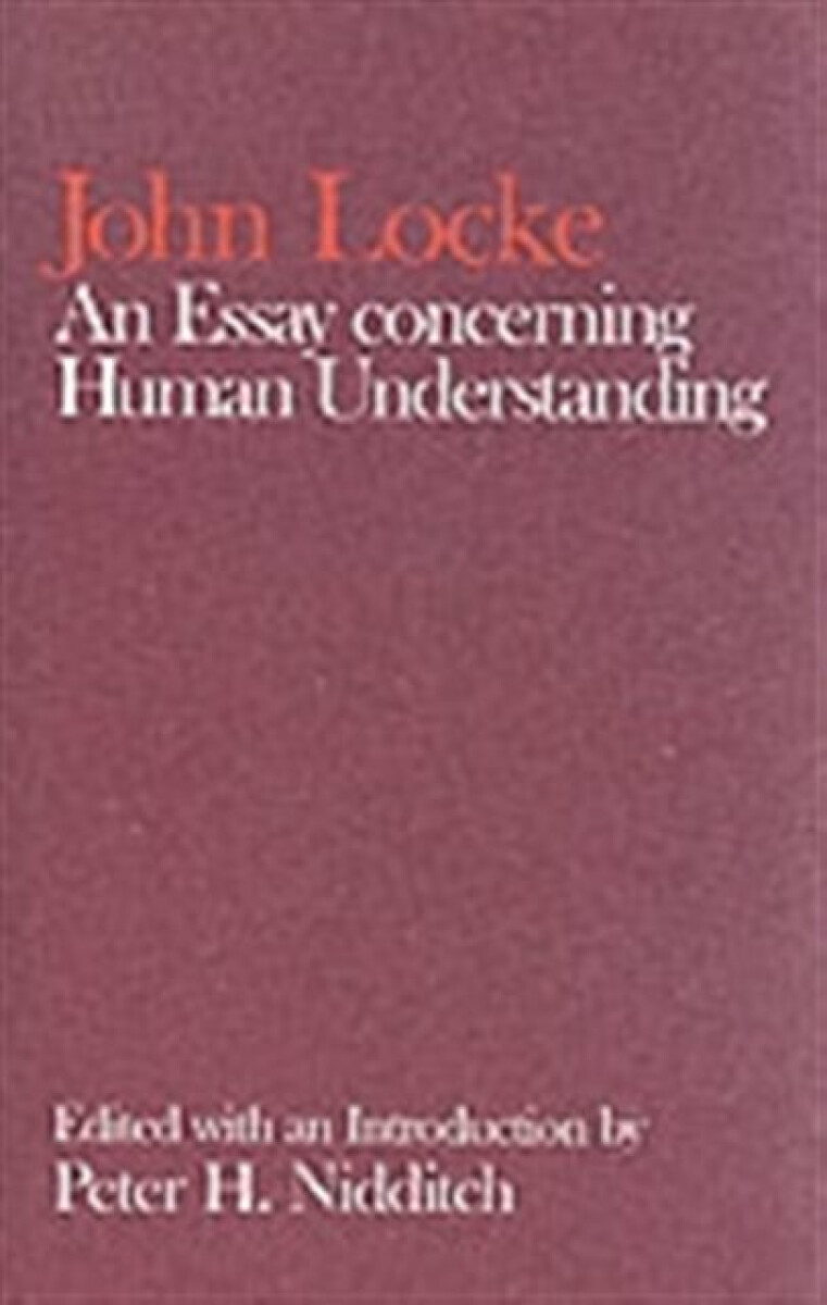 Kniha John Locke: An Essay concerning Human Understanding