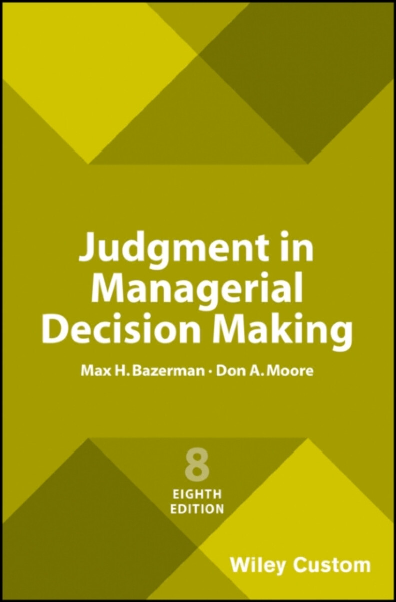 Kniha Judgment in Managerial Decision Making