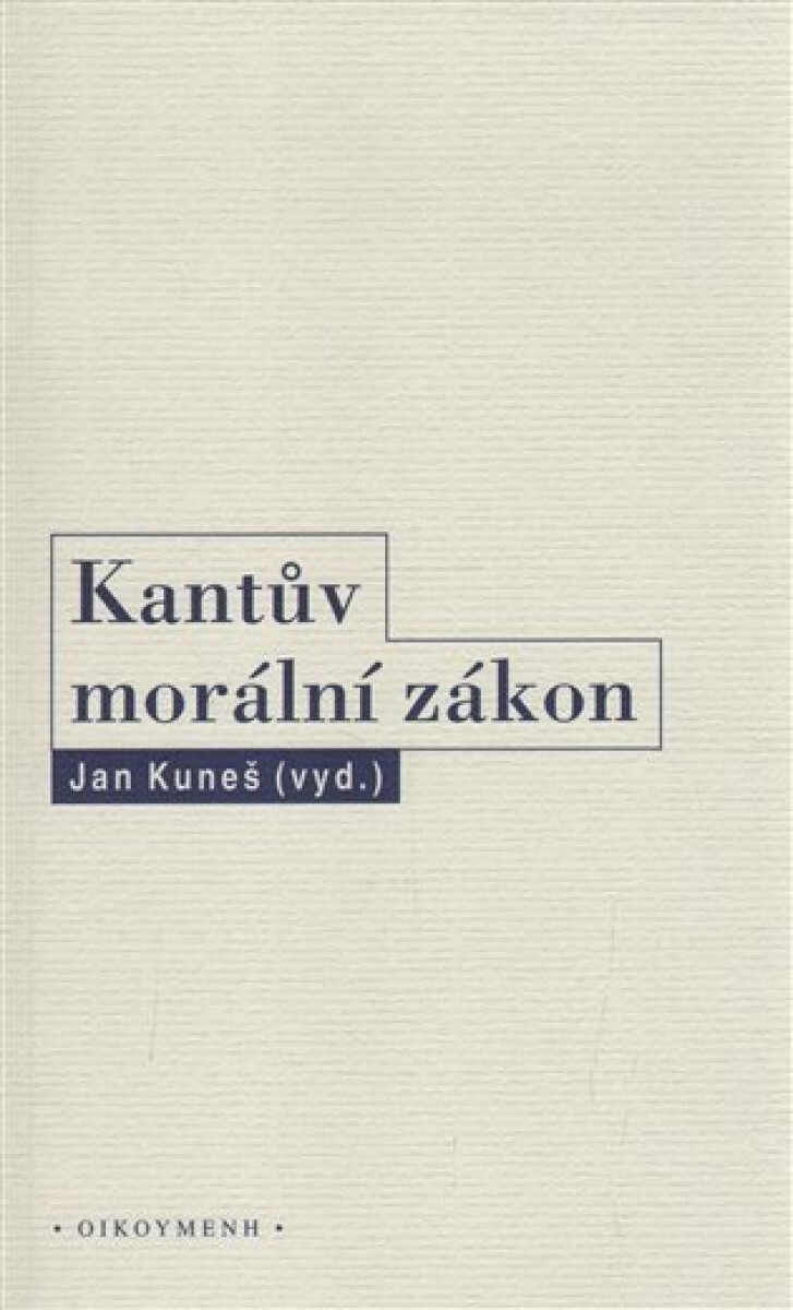 Kniha Kantův morální zákon