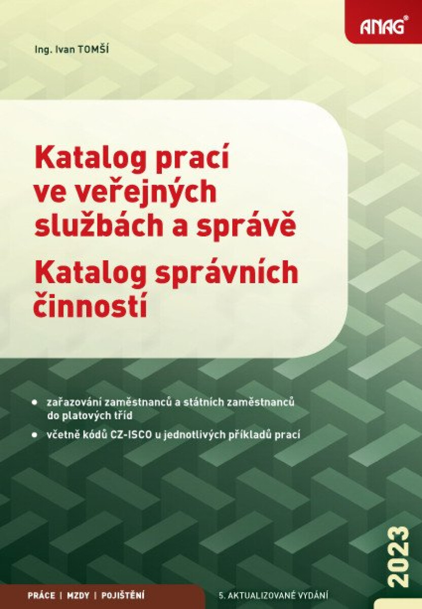 Levně Katalog prací ve veřejných službách a správě 2023 - Tomší Ivan
