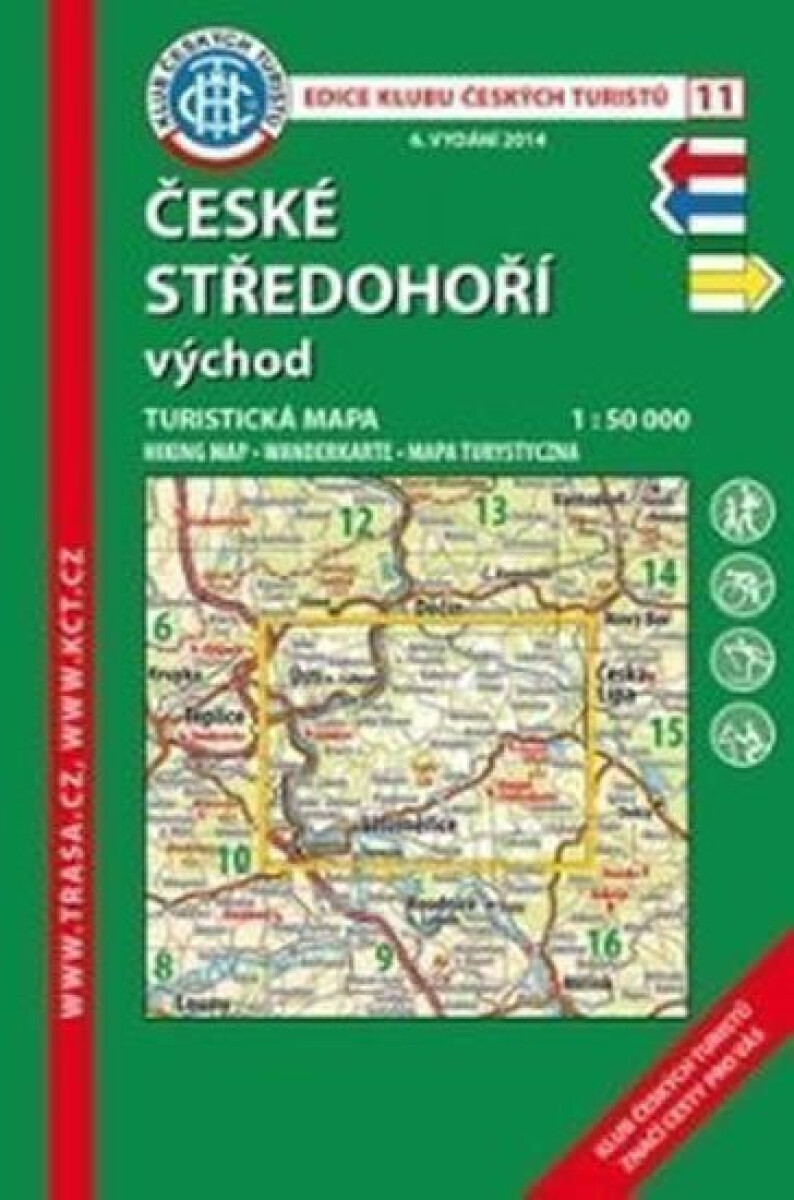 Levně KČT 11České středohoří východ 1:50 000 / turistická mapa