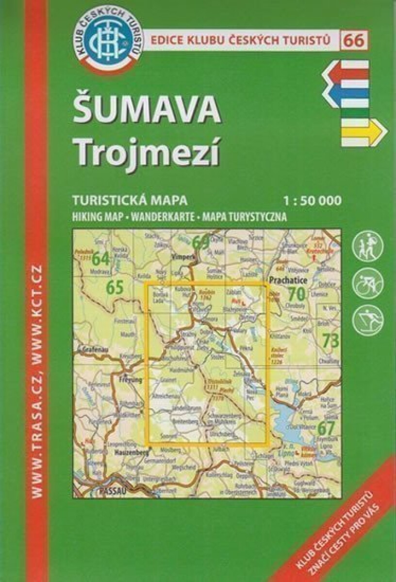KČT 66 Šumava Trojmezí 1:50 000 / Turistická mapa, 1. vydání 2018