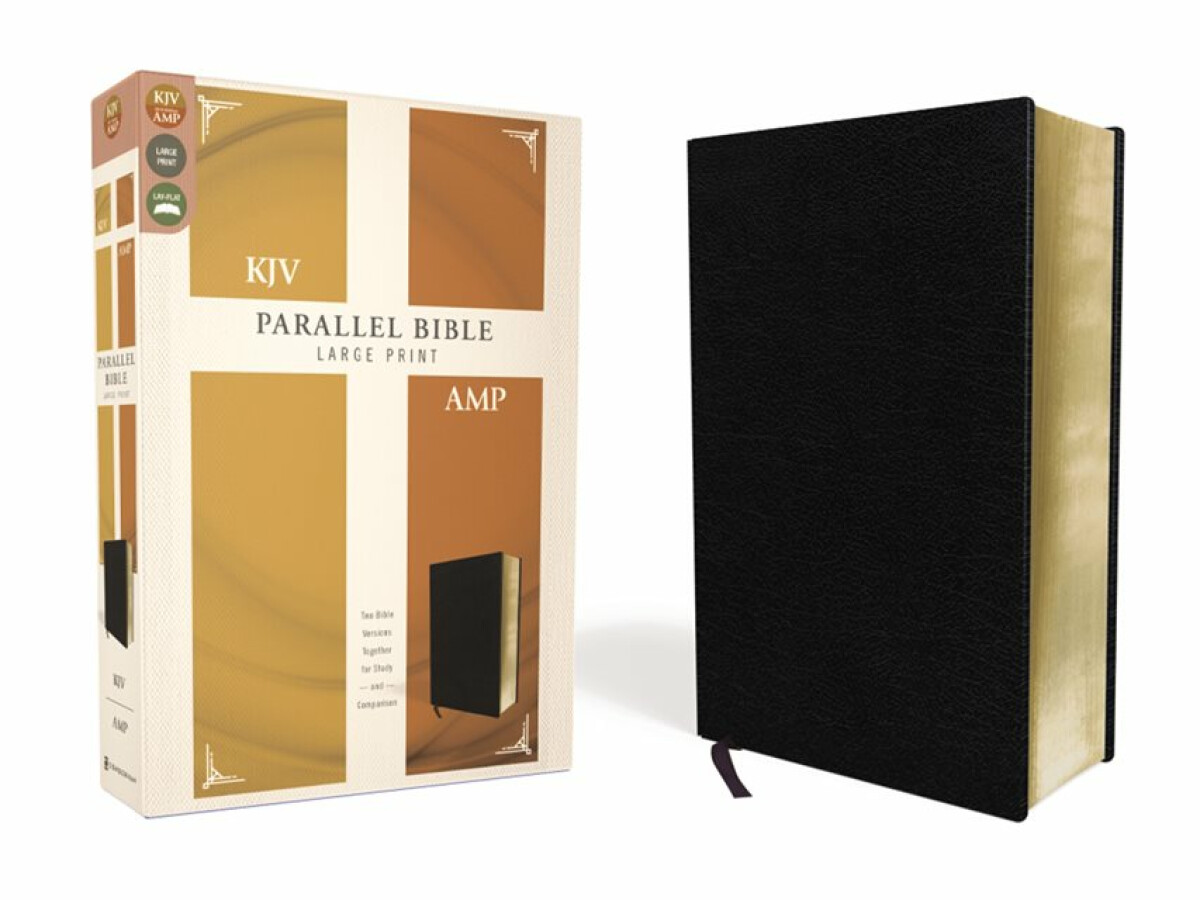 Kniha KJV, Amplified, Parallel Bible, Large Print, Bonded Leather, Black, Red Letter