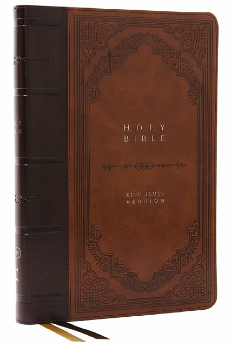 Kniha KJV Holy Bible: Giant Print Thinline Bible, Brown Leathersoft, Red Letter, Comfort Print (Thumb Indexed): King James Version (Vintage Series)