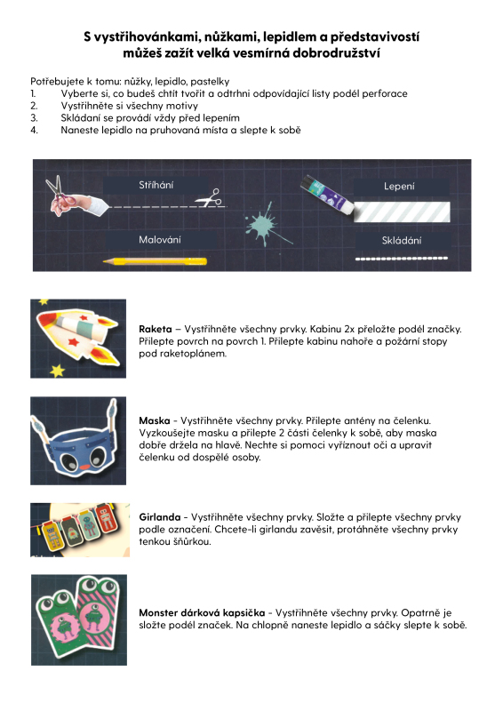 Kniha vystříhování A4 vesmír (obrázek 22)