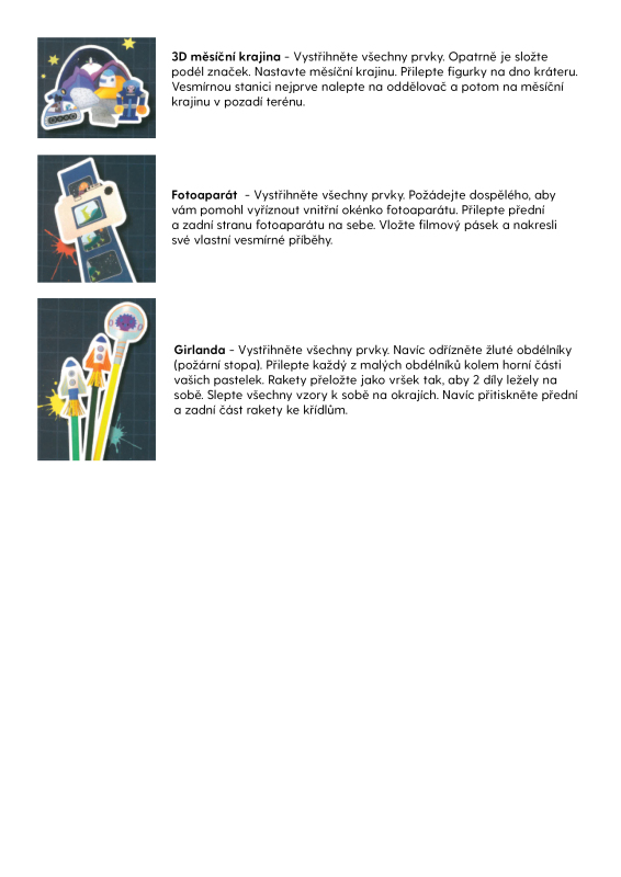 Kniha vystříhování A4 vesmír (obrázek 23)