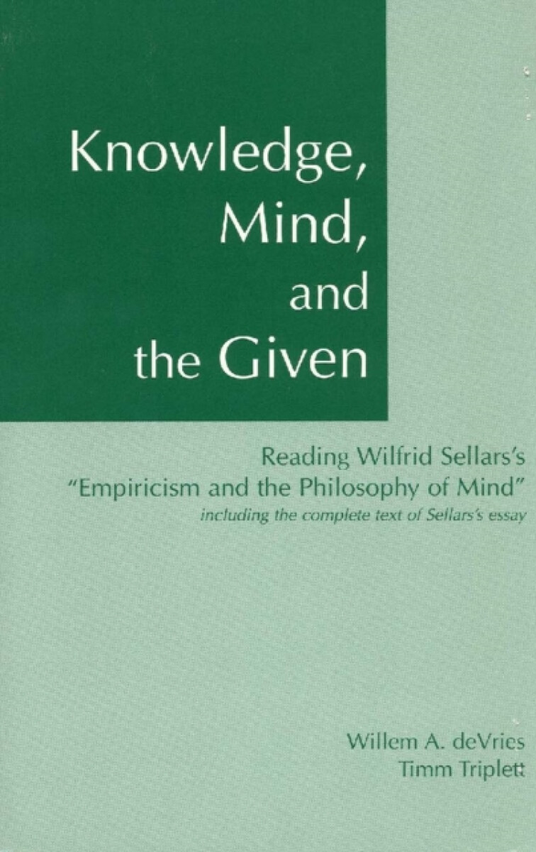 Kniha Knowledge, Mind a the Given