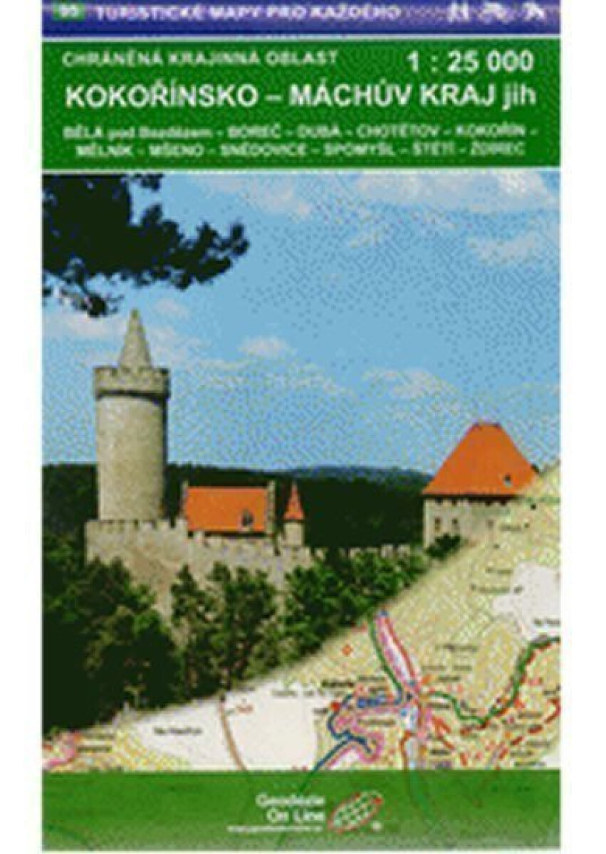 Kniha Kokořínsko–Máchův kraj-jih 1:25T /95 Turistické mapy pro každého