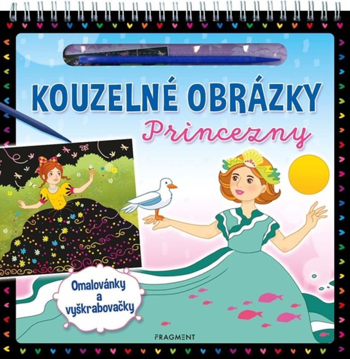 Kniha Kouzelné obrázky Princezny - Omalovánky a vyškrabovačky