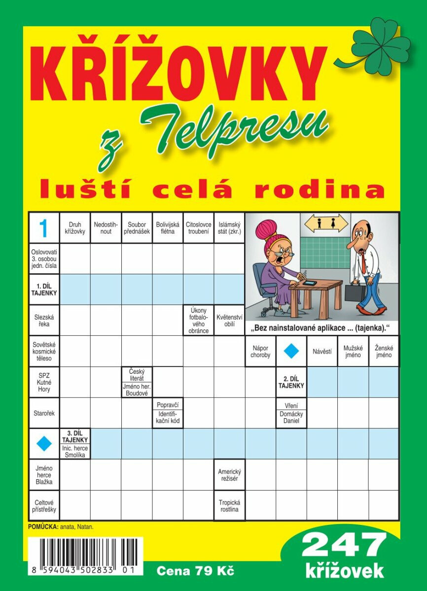 Kniha Křížovky z Telpresu luští celá rodina
