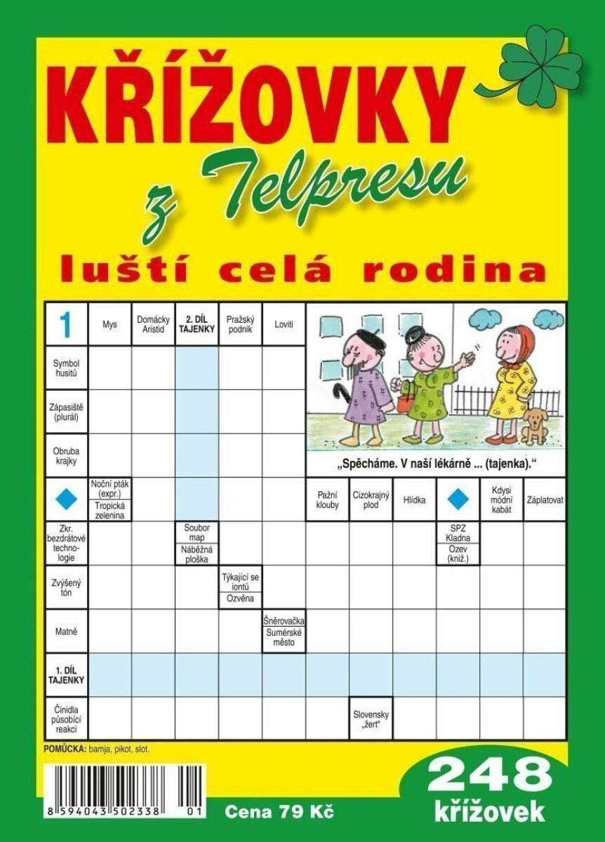 Kniha Křížovky z Telpresu luští celá rodina