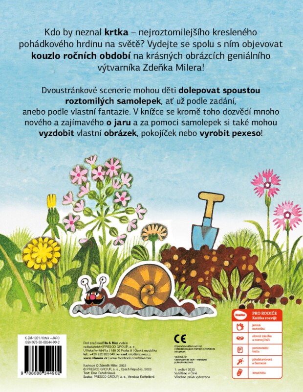 Krtek a jaro - Kniha plná samolepek - Zdeněk Miler (obrázek 7)