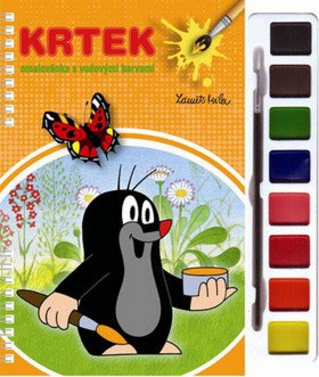 Kniha Krtek - Omalovánky s vodovými barvami a štětcem