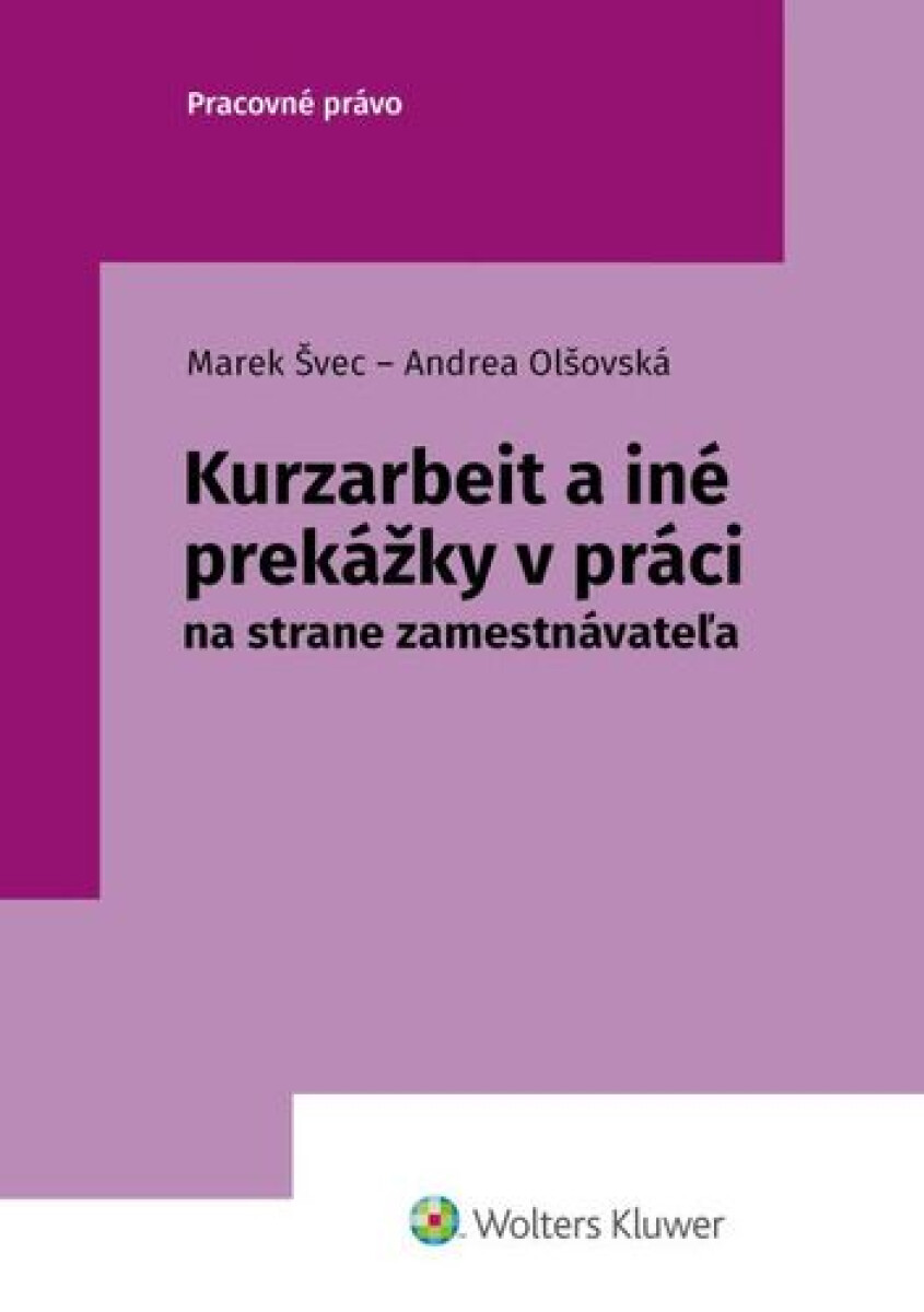 Kniha Kurzarbeit a iné prekážky v práci