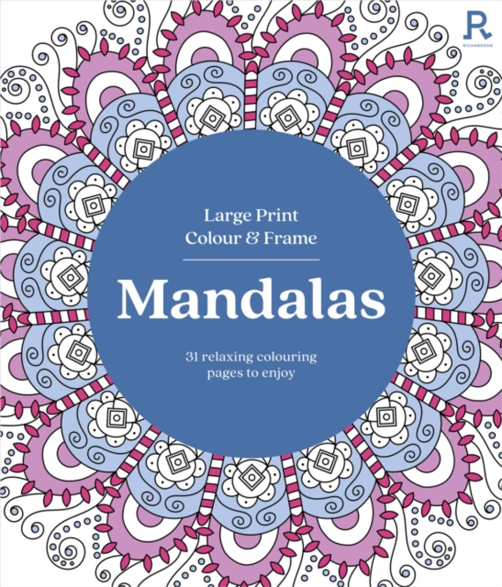 Kniha Large Print Colour & Frame - Mandalas