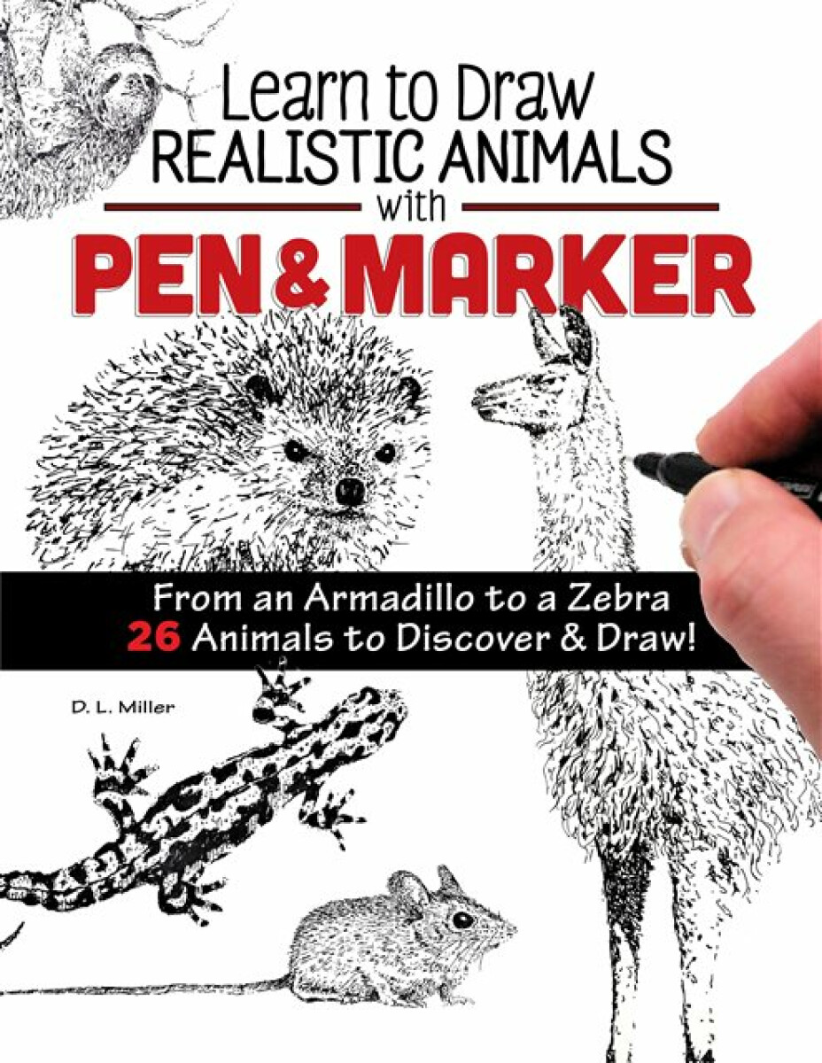 Kniha Learn to Draw Realistic Animals with Pen a Marker