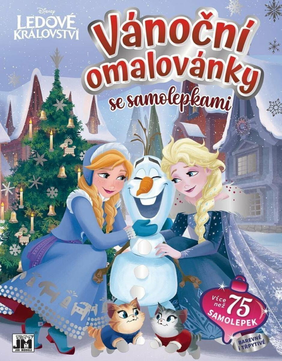 Kniha Vánoční omalovánky se samolepkami