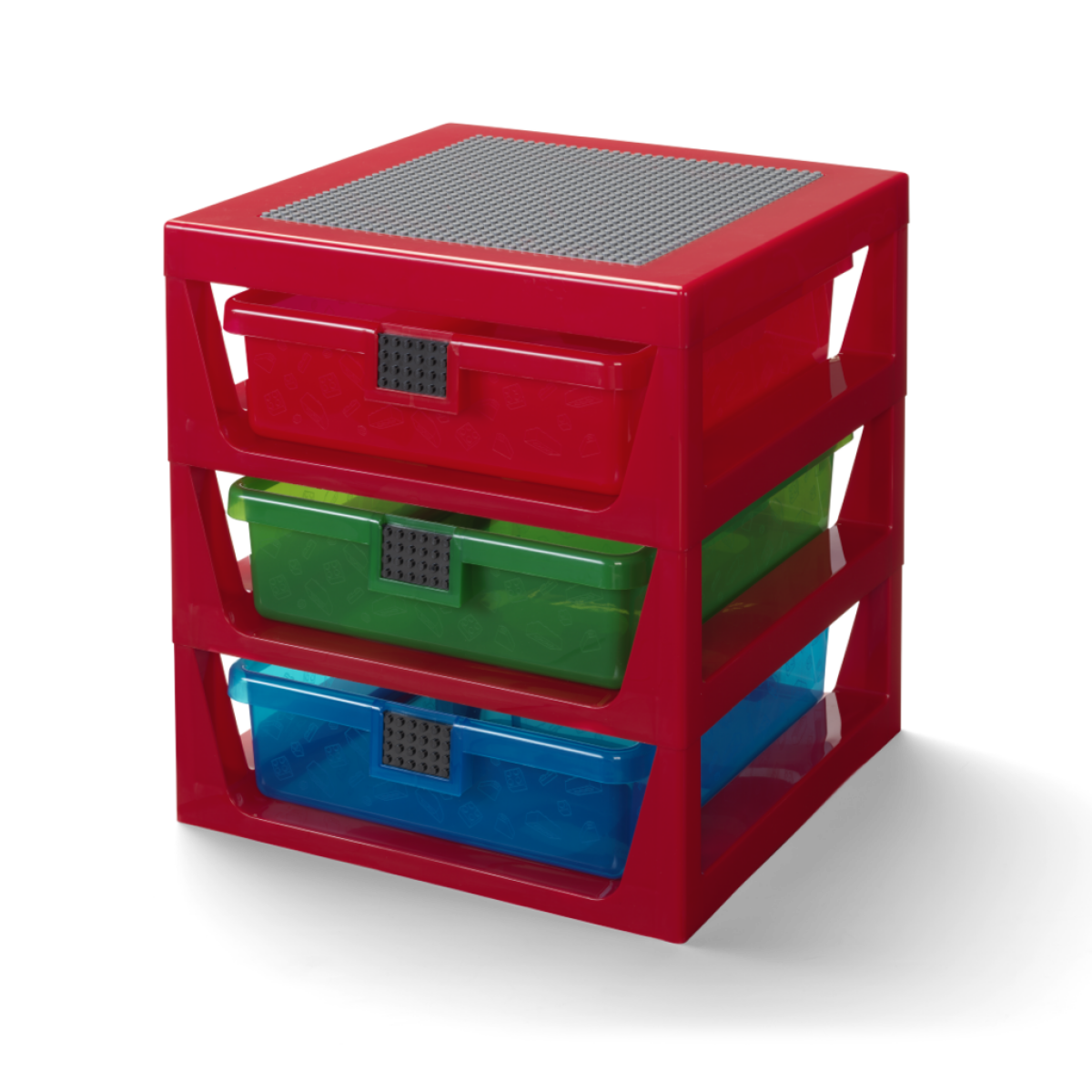 LEGO organizér se třemi zásuvkami - červená