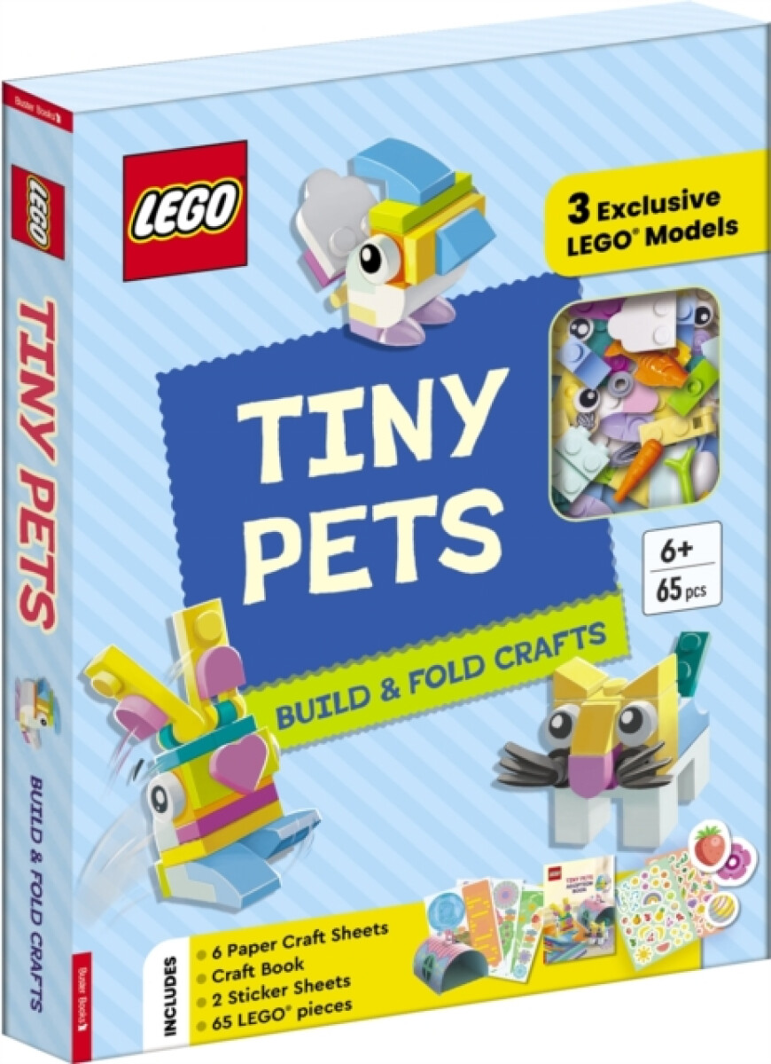 LEGOÂ® Books. Tiny Pets: Build and Fold Crafts (with 3 exclusive models, 65 pieces, craft book, craft sheets and stickers) - Buster Books, LEGOÂ®