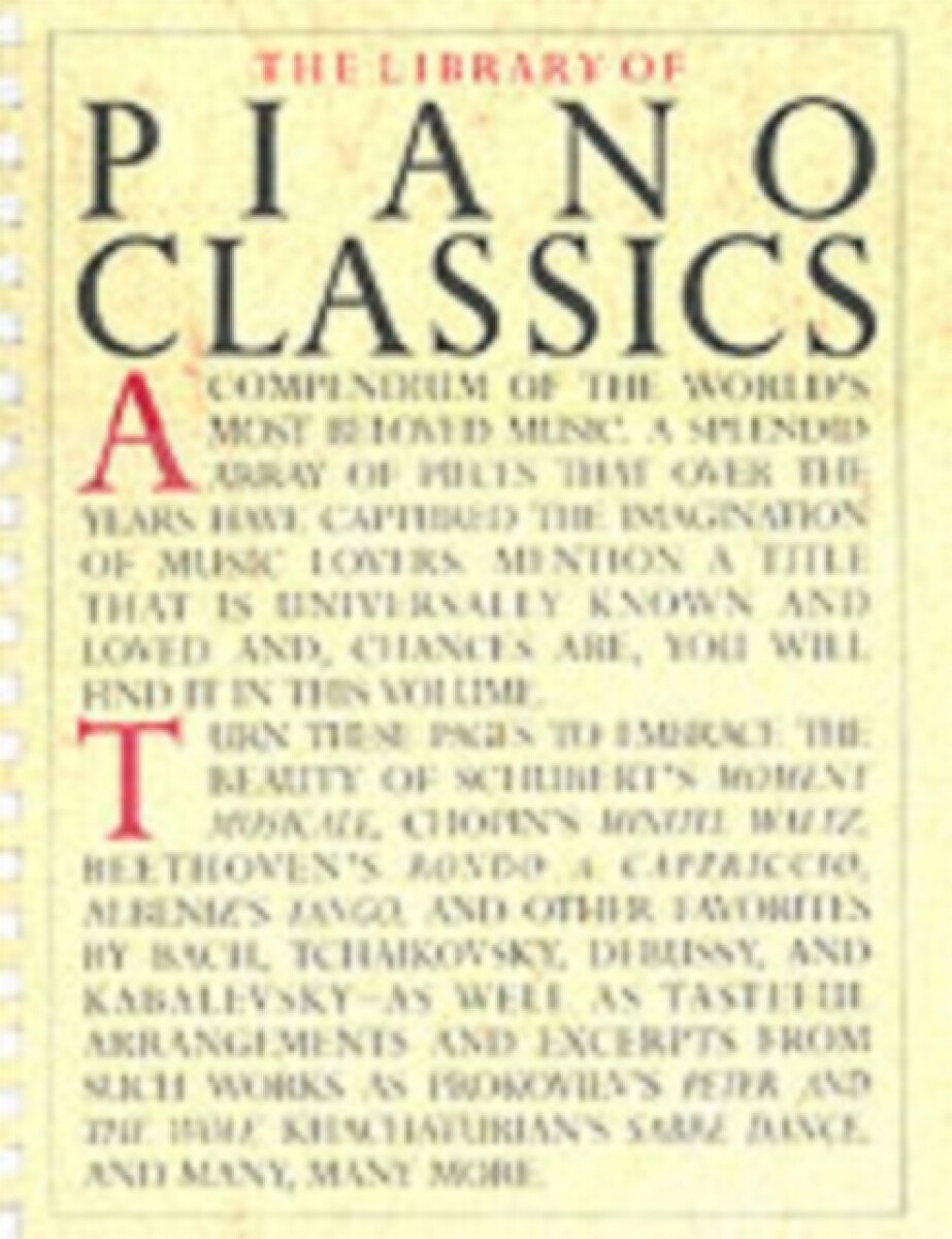 Kniha Library of Piano Classics