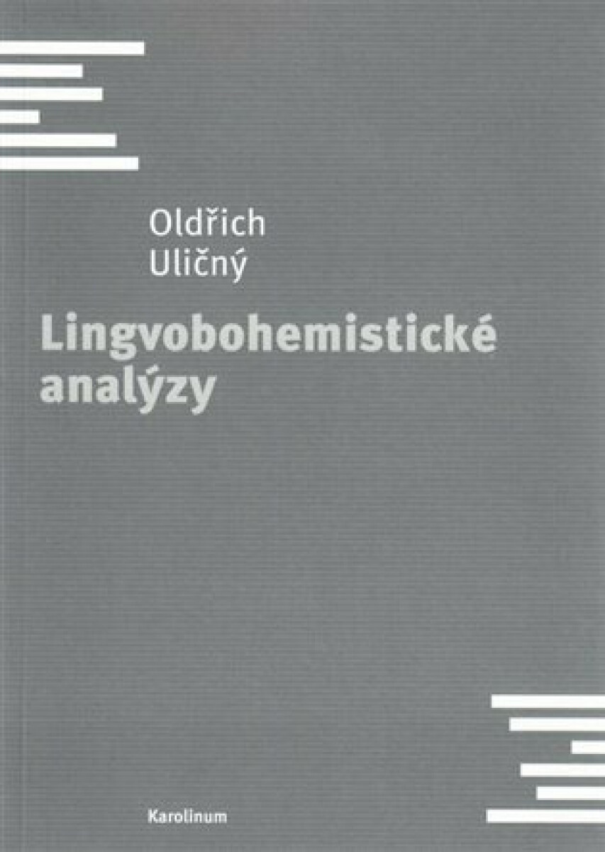 Lingvobohemistické analýzy koupíte na Knihydobrovsky.cz