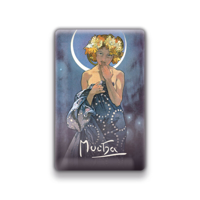 Magnet Alfons Mucha – Luna, 54 × 85 mm (obrázek 3)