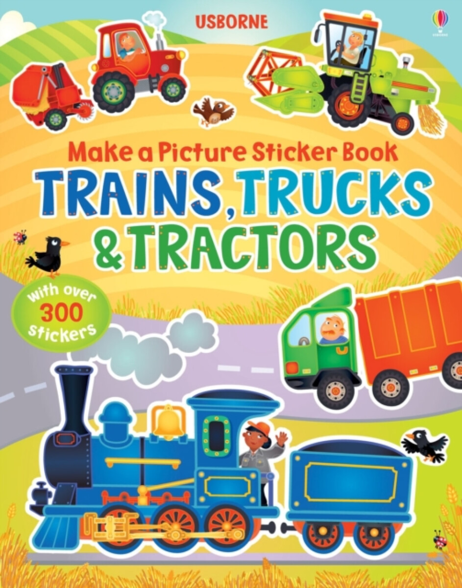 Kniha Make a Picture Sticker Book Trains, Trucks a Tractors