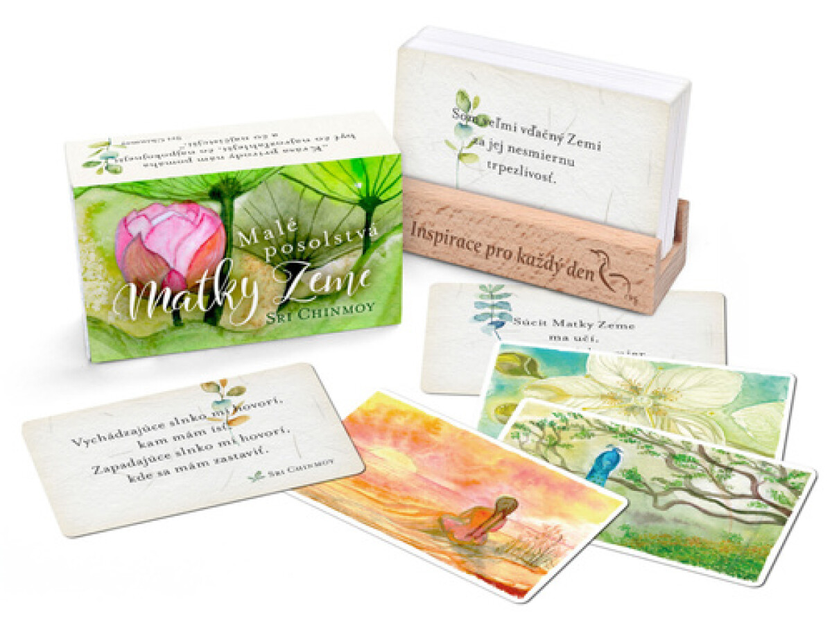 Kniha Malé posolstvá Matky Zeme s dreveným stojančekom