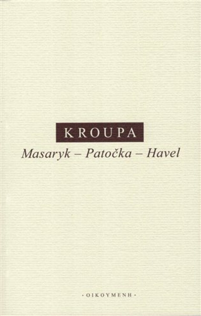 Kniha Masaryk – Patočka – Havel
