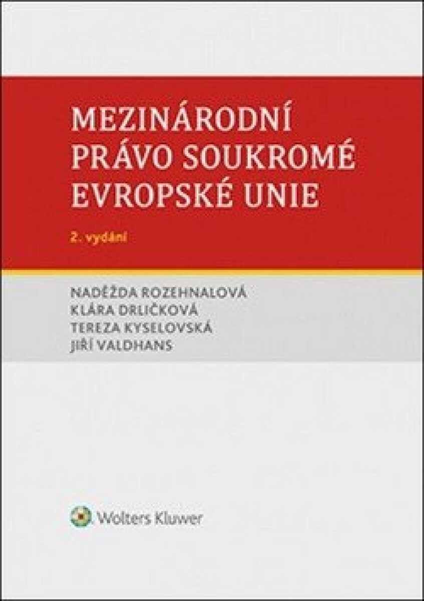 Kniha Mezinárodní právo soukromé Evropské unie