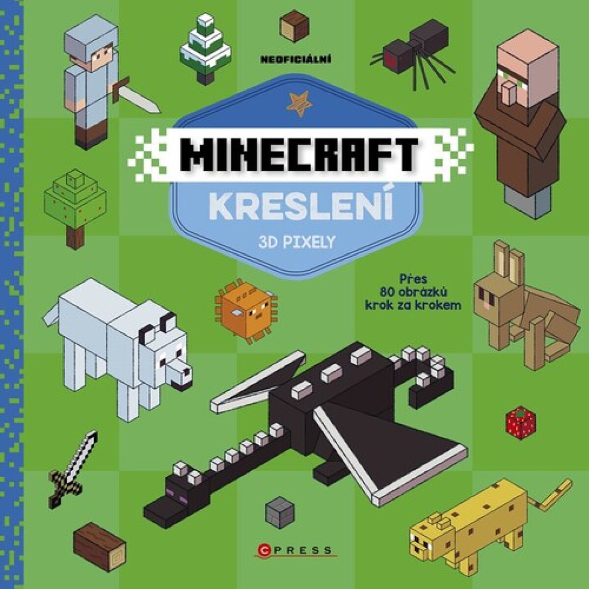 Kniha Minecraft kreslení 3D pixely