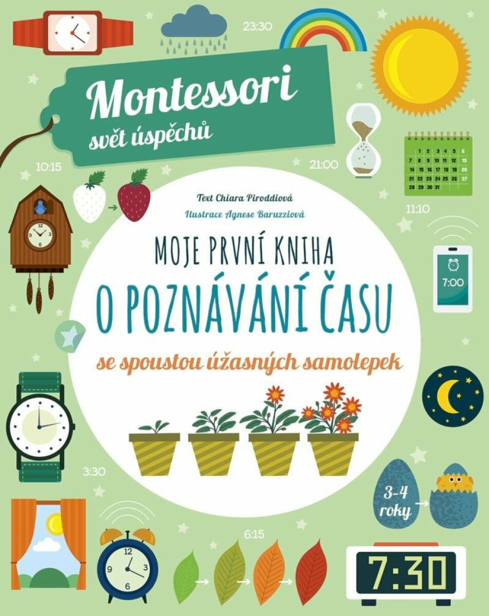 Kniha Montessori-Moje první kniha o poznávání času