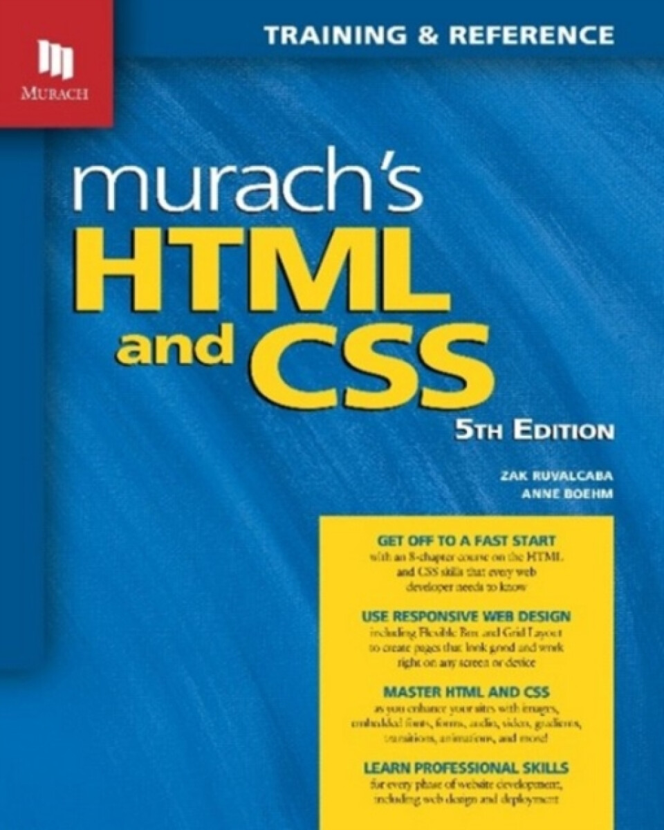 Kniha Murach's HTML and CSS (5th Edition)