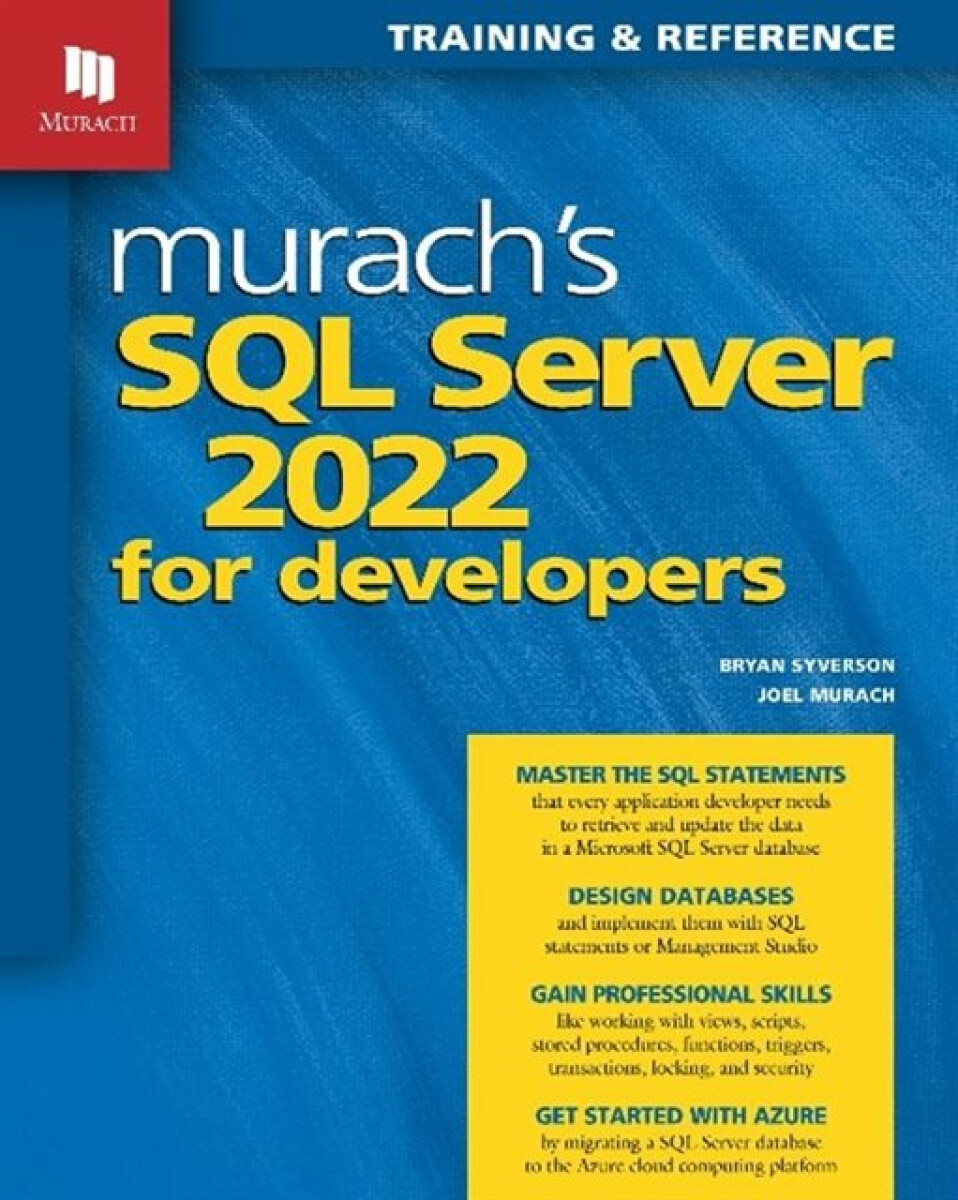 Kniha Murach's SQL Server 2022 for Developers